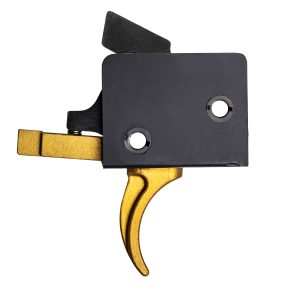 CMC AR15/AR10 Trigger Group Single Stage, Small Pin, Curved, 3.5lb pull - Goldfinger